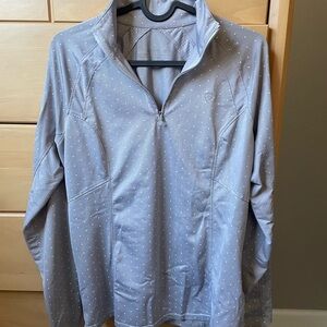 Ariat Light Gray Quarter-Zip Pullover